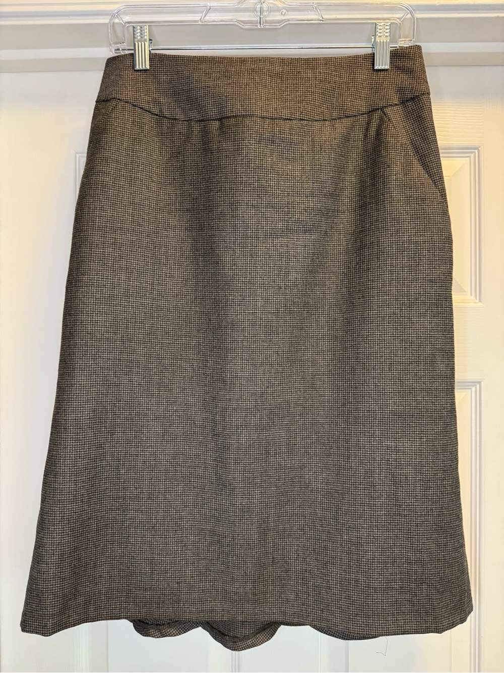 The Limited Brown Houndstooth Wool Pencil Skirt Size 6